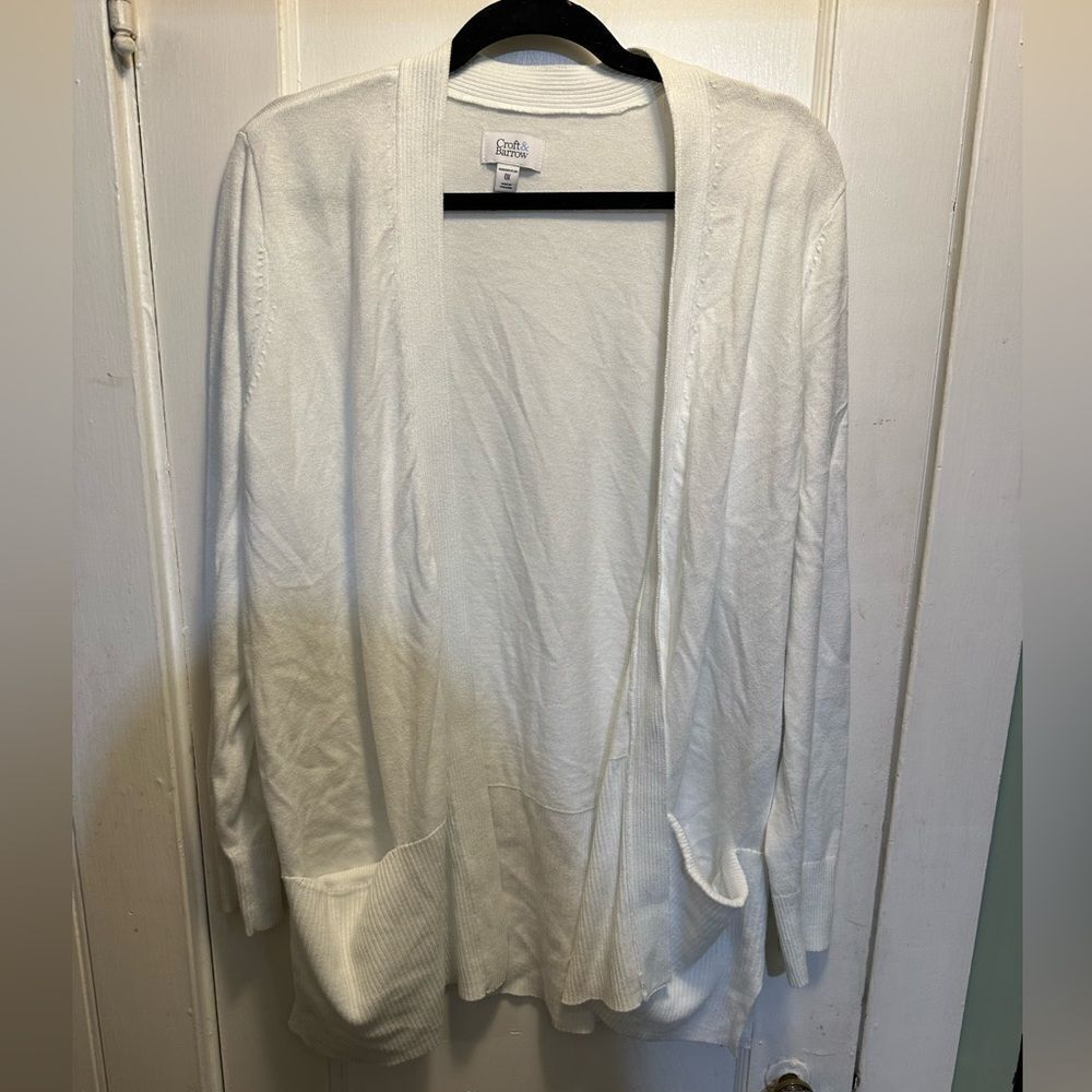 NWT Croft & Barrow White Cardigan